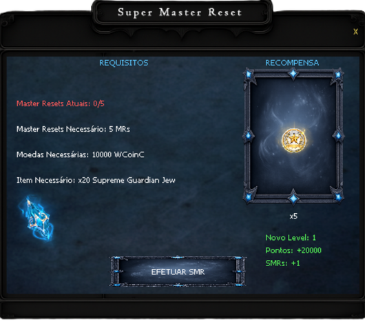 Sistema Super Master Reset